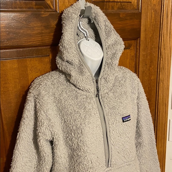 Patagonia Women's Los Gatos Hooded Pullover light grey 1/2 Zip Outdoors Medium - Picture 3 of 11